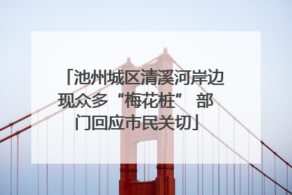 池州城区清溪河岸边现众多“梅花桩” 部门回应市民关切