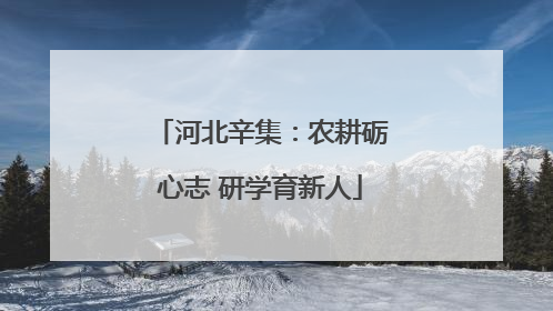 河北辛集：农耕砺心志 研学育新人