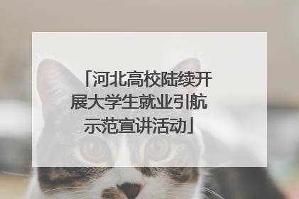 河北高校陆续开展大学生就业引航示范宣讲活动
