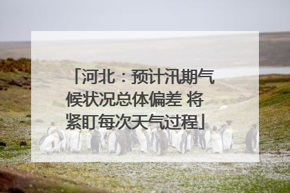河北：预计汛期气候状况总体偏差 将紧盯每次天气过程