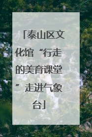 泰山区文化馆“行走的美育课堂”走进气象台