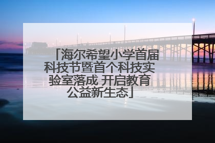 海尔希望小学首届科技节暨首个科技实验室落成 开启教育公益新生态