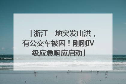 浙江一地突发山洪，有公交车被困！刚刚Ⅳ级应急响应启动