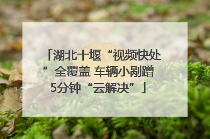 湖北十堰“视频快处”全覆盖 车辆小剐蹭5分钟“云解决”