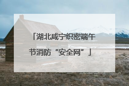 湖北咸宁织密端午节消防“安全网”