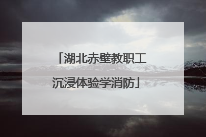 湖北赤壁教职工沉浸体验学消防