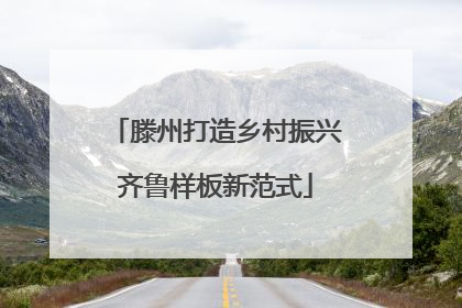 滕州打造乡村振兴齐鲁样板新范式