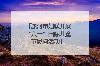 漯河市妇联开展“六一”国际儿童节慰问活动