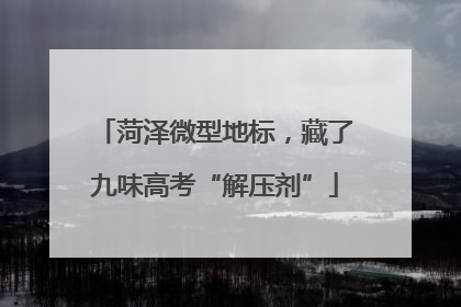 菏泽微型地标，藏了九味高考“解压剂”