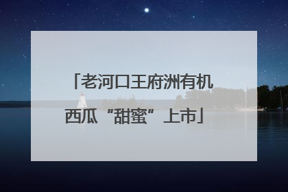 老河口王府洲有机西瓜“甜蜜”上市