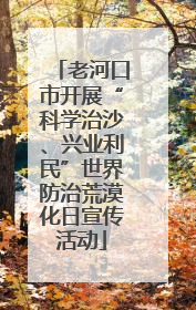 老河口市开展“科学治沙、兴业利民”世界防治荒漠化日宣传活动