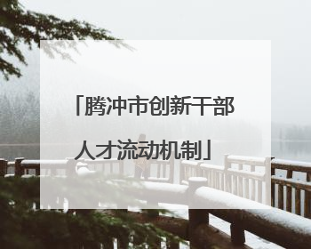 腾冲市创新干部人才流动机制