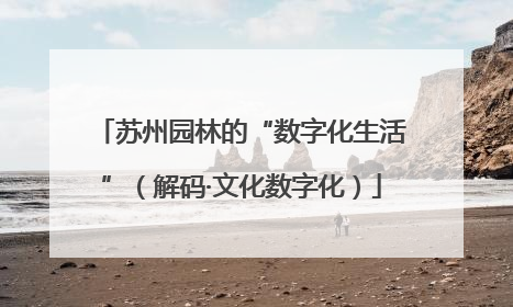苏州园林的“数字化生活”（解码·文化数字化）