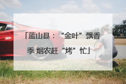 蓝山县：“金叶”飘香季 烟农赶“烤”忙