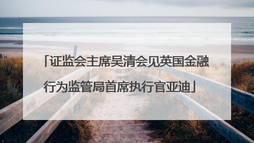 证监会主席吴清会见英国金融行为监管局首席执行官亚迪