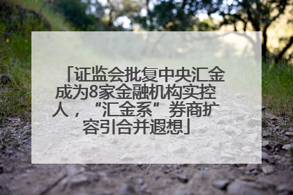 证监会批复中央汇金成为8家金融机构实控人，“汇金系”券商扩容引合并遐想
