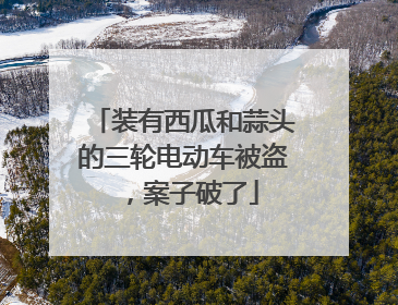 装有西瓜和蒜头的三轮电动车被盗，案子破了