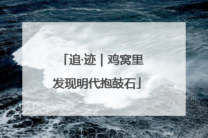 追·迹｜鸡窝里发现明代抱鼓石