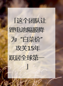这个团队让锂电池隔膜降为“白菜价” 攻关15年跃居全球第一
