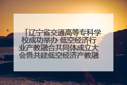 辽宁省交通高等专科学校成功举办 低空经济行业产教融合共同体成立大会暨共建低空经济产教融合新生态论坛