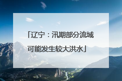 辽宁：汛期部分流域可能发生较大洪水