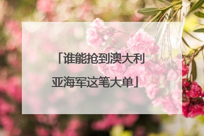 谁能抢到澳大利亚海军这笔大单