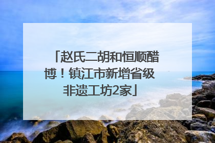 赵氏二胡和恒顺醋博！镇江市新增省级非遗工坊2家