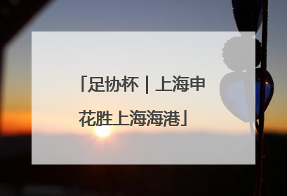 足协杯｜上海申花胜上海海港
