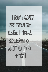 践行总要求 奋进新征程丨执法公正篇③：赤胆忠心守平安