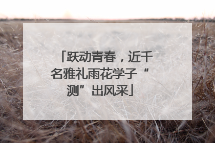 跃动青春，近千名雅礼雨花学子“测”出风采