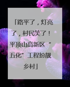 路平了，灯亮了，村民笑了！平顶山高新区“五化”工程扮靓乡村