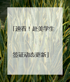 速看！赴美学生签证动态更新