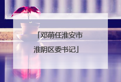 邓萌任淮安市淮阴区委书记