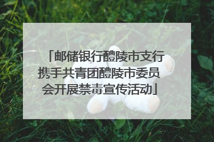 邮储银行醴陵市支行携手共青团醴陵市委员会开展禁毒宣传活动