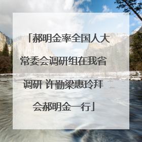 郝明金率全国人大常委会调研组在我省调研 许勤梁惠玲拜会郝明金一行