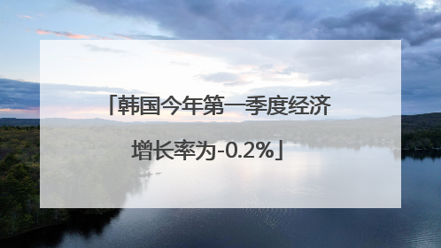 韩国今年第一季度经济增长率为-0.2%