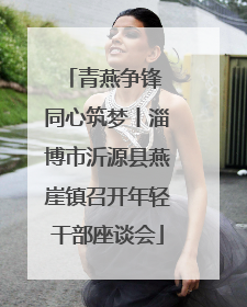 青燕争锋 同心筑梦丨淄博市沂源县燕崖镇召开年轻干部座谈会