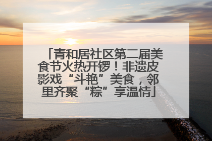 青和居社区第二届美食节火热开锣！非遗皮影戏“斗艳”美食，邻里齐聚“粽”享温情