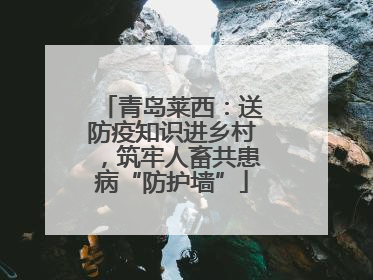 青岛莱西：送防疫知识进乡村，筑牢人畜共患病“防护墙”