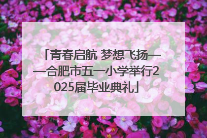 青春启航 梦想飞扬——合肥市五一小学举行2025届毕业典礼