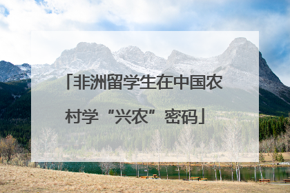 非洲留学生在中国农村学“兴农”密码