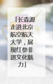 长森源走进北京航空航天大学，展现红参非遗文化魅力