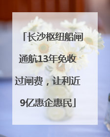 长沙枢纽船闸通航13年免收过闸费，让利近9亿惠企惠民