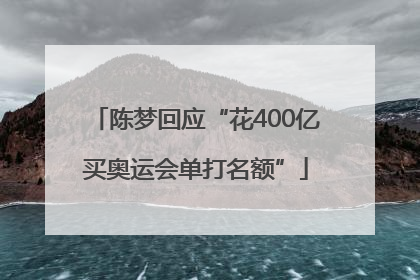陈梦回应“花400亿买奥运会单打名额”