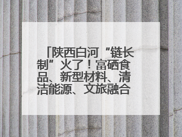 陕西白河“链长制”火了！富硒食品、新型材料、清洁能源、文旅融合齐发力