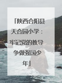 陕西合阳县天合园小学：牢记党的教导 争做强国少年