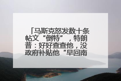 马斯克怒发数十条帖文“倒特”，特朗普：好好查查他，没政府补贴他“早回南非老家”了