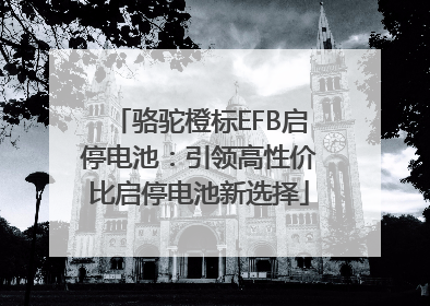 骆驼橙标EFB启停电池：引领高性价比启停电池新选择