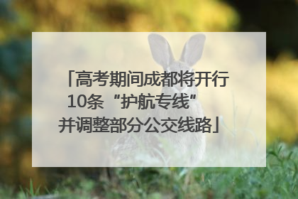 高考期间成都将开行10条“护航专线” 并调整部分公交线路
