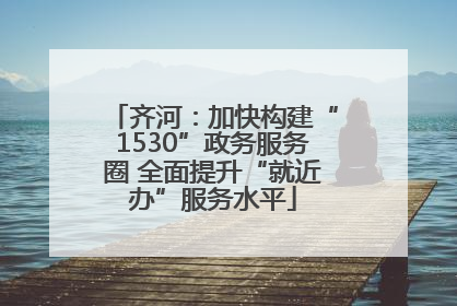 齐河：加快构建“1530”政务服务圈 全面提升“就近办”服务水平
